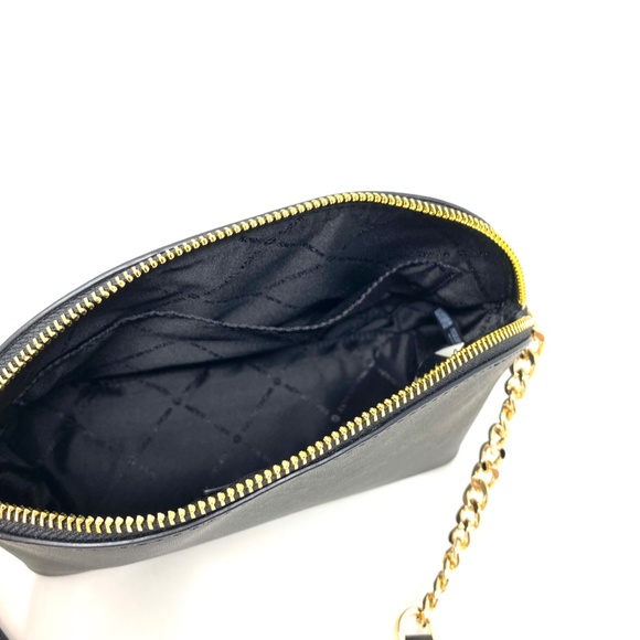 MICHAEL KORS Jet Set Travel Medium Dome Crossbody Black Leather 35S9GTVC2L - Picture 5 of 5